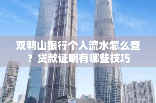 双鸭山银行个人流水怎么查?贷款证明有哪些技巧